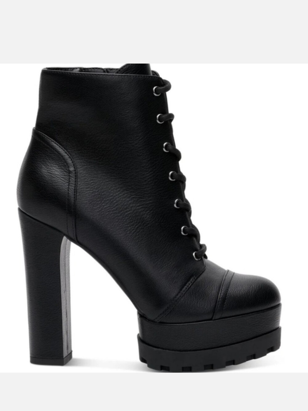 Sleek Black Platform Heeled Boots